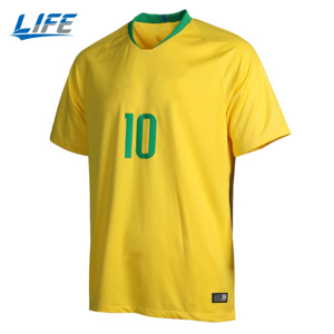 Maillot de l'équipe de style brésilien Samba Corps domicile, personnalisable avec numéro et nom, séchage rapide, respirant - Product Image 1