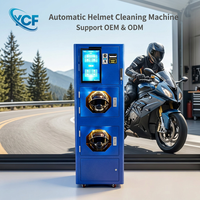 Máquina expendedora de limpieza de cascos de motocicleta con pantalla táctil, de acero inoxidable, compatible con SDK, gestión basada en la nube y Wi-Fi.