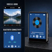 Lecteur MP3 OEM/ODM avec écran tactile intégral V2.0, stockage de 4 Go à 32 Go, prenant en charge les formats audio FLAC/WAV/APE/FLAC, USB Type-C, 2 à 4 pouces