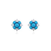 Boucles d'oreilles MuShan en argent sterling 925 avec pierres précieuses CZ 5A, pierres précieuses à haute teneur en carbone, clous d'oreilles en argent sterling 925, accessoires de créateur