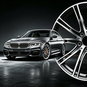 Rines Forjados para Mercedes, Audi, Tesla, de 18-20 Pulgadas, Monobloque, Aleación de Aluminio, Acabado Negro Brillante, 5x112 5x120 ET30 ET35 - Product Image 3