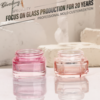 Bocaux en verre octogonaux personnalisés pour cosmétiques, 30-300 ml, avec logo couleur, finition givrée mate, emballage pour soins de la peau, impression sérigraphique