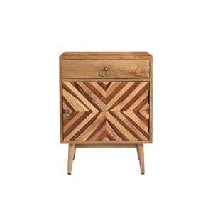 Mesitas de Noche de Madera Sólida con Acabado Natural de la Colección Modern Luxury, con un Diseño Contemporáneo Único, Muebles Elegantes para Dormitorio - Product Image 2