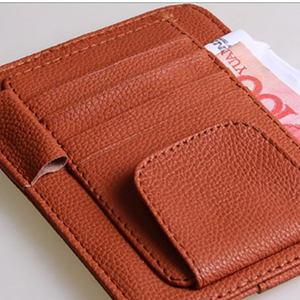 ที่เก็บแว่นตาในรถยนต์แบบหนีบ ที่แขวนบัตร หนัง PU <span class=keywords><strong>กระเป๋า</strong></span><span class=keywords><strong>สตางค์</strong></span>ผู้ชาย กล่องเก็บของ แว่นกันแดด - Product Image 4