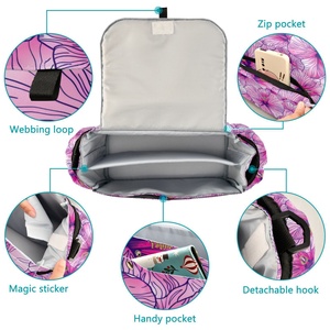 Sac de rangement de voyage imperméable à imprimé floral hawaïen Hau, organisateur de poussette suspendu personnalisé, sac à couches pour l'extérieur - Product Image 2