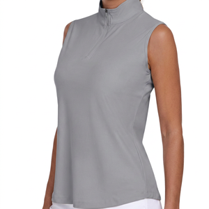 Chaleco Ecuestre Personalizado para Mujer, Sin Mangas, con Media Cremallera y Cuello Alto, para Entrenamiento de Equitación - Product Image 1