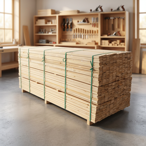 Solid Pine Wood Lumber Water Resistant <b>Timber</b> for Certified Kiln-Dried Construction Use - Product Image 2