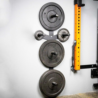 Support mural pour barres de musculation, support mural pour haltères, support commercial pour salle de sport, pour plaques de poids et barres