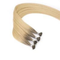 Extensions capillaires en gros, couleur ombrée, cuticules alignées, lisses, à pointe plate en kératine, qualité salon, cheveux vierges Remy, double tirage, pointe micro K