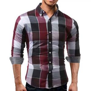 Camisas Nuevas Más Populares para Hombre, Camisas de Manga Larga, Camisas a Cuadros para Jóvenes, Venta al por Mayor J0212 - Product Image 6