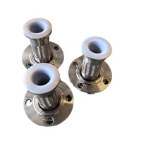 Bande métallique tressée en acier inoxydable haute résistance, flexible, avec doublure PTFE, résistante aux produits chimiques et à la corrosion
