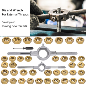 86pcs Tap <strong>Dies</strong> Set Metric Taps <strong>Dies</strong> Adjustable Tap <strong>Die</strong> Holder <strong>Thread</strong> Gauge Wrench <strong>Threading</strong> Hand Tools - Product Image 4