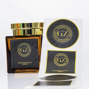 Logotipo de lámina de oro autoadhesivo personalizado, troquelada pegatina, vinilo de impresión UV personalizado, etiqueta adhesiva cosmética impermeable - Product Image 3