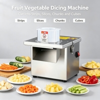 Multifunctionele commerciële groente- en fruit snijmachine voor het snijden, in blokjes zetten, in reepjes snijden, in stukjes snijden en in blokjes haken.