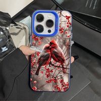 Coques de Téléphone Antichoc Luxe Oiseaux Mignons pour iPhone 17 Air 16 15 Plus Pro Max 14 13 12 11 X – Housse de Protection Arrière Anti-chute