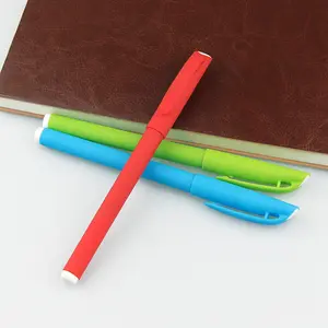 Canetas de gel de tinta coloridas para escritório, canetas de cor sólida 0.5mm com logotipo personalizado impresso