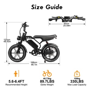 จักรยานไฟฟ้าบราซิล รุ่น Mountain Road Ebike 48V 15Ah 500W V20 ยาง Fat Tire 4.0 พร้อมเบรกไฮดรอลิก จักรยานไฟฟ้า Cruiser - Product Image 5