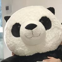 Vente en gros de peluches géantes de 36 pouces, panda chinois en peluche douce, animal en peluche brodé en forme de bambou, personnalisable, en coton PP, jouets de Noël