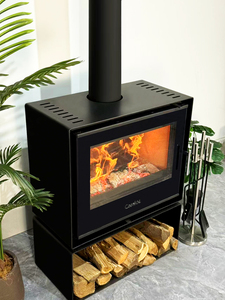 Estufa de Hierro Fundido Moderna y Duradera, Independiente, con Doble <span class=keywords><strong>Puerta</strong></span>, para Interiores/Exteriores, Calentador de Leña para el Hogar - Product Image 5
