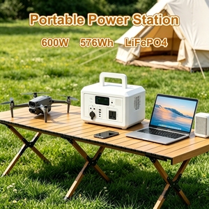 Stazione di Alimentazione Portatile a Onda Sinusoidale Pura da 600W, Generatore Solare ad Alta Efficienza, Batteria al Litio LiFePO4 per Accumulo di Energia - Product Image 2