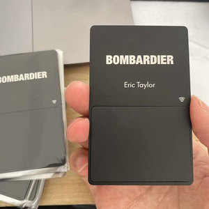 Carte de visite en métal NFC avec demi étiquette en PVC 51*38mm miroir noir mat or/<span class=keywords><strong>argent</strong></span> Tap Go <span class=keywords><strong>puce</strong></span> NFC étanche fréquence 13.56MHz - Product Image 2