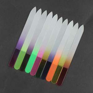 Lima de uñas y herramienta de pulido de acero de doble cara de cristal duradero personalizado con logotipo personalizado en stock - Product Image 2