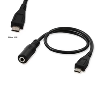 Cable de Audio Wavelink Micro USB Macho a Jack Hembra de 3.5mm para Micrófono de Solapa Activo, Adaptador de Conversión