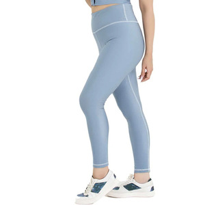 Women Solid Eco-Friendly Breathable High Waist Seamless <b>Yoga</b> <b>Leggings</b> for Fitness Running Gym Training with Custom Options - Product Image 2