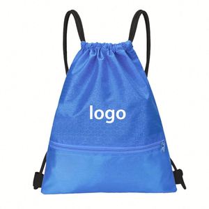 Quality Sports Gym Lunch Groceries Recycled <b>Backpack</b> Waterproof Zipper Blue Swimming Bag Kids <b>Drawstring</b> - Product Image 1