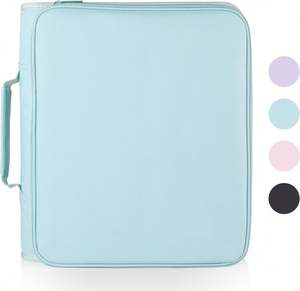 Free Sample BSCI Zippered <b>Binder</b> with Handle, 2Inch 3-<b>Ring</b> O-<b>Ring</b>, 500-Sheet Capacity, Includes Multi-Pocket Organizer <b>Binder</b> - Product Image 1