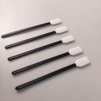 Écouvillon de salle blanche 125 mm - Excellente absorption, compatible IPA/acetone - pour le nettoyage des lentilles, des férules de fibres, des microscopes et des capteurs