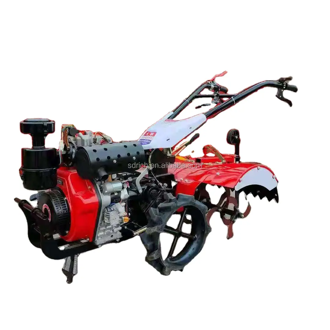 Changfa 173/178/186 motore diesel 4 ruote motrici potere timone coltivatore con ridger fosso
