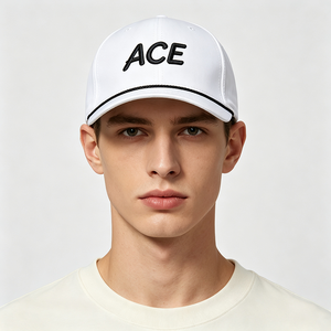 Gorra de Golf Estructurada con Bordado 3D Personalizado, Estampado de Letras con Efecto Puff, Ribete con Costuras Decorativas, Gorra Deportiva de Béisbol, Unisex, Venta al Por Mayor - Product Image 1