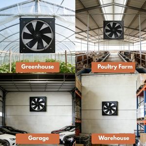 Ventilateur <span class=keywords><strong>d</strong></span>'extraction mural solaire 14 pouces 60W <span class=keywords><strong>pour</strong></span> <span class=keywords><strong>serre</strong></span>, avec panneau, <span class=keywords><strong>pour</strong></span> volailles et ventilation à <span class=keywords><strong>air</strong></span> chaud - Product Image 5