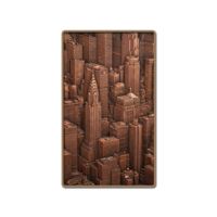 Barre commémorative rectangulaire en cuivre pur à 99,9 % avec relief 3D personnalisé, architecture de la ville de New York, souvenir touristique