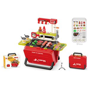 Hot Bán Trong Nhà Màu Đỏ Nhanh Chóng Thực Phẩm Đồ Chơi Đặt Tùy Chỉnh Quà Tặng Sinh Nhật Nhựa Nhà Bếp Thực Phẩm Giả Vờ Chơi Đồ Chơi Cho Trẻ Em Trẻ Em - Product Image 5