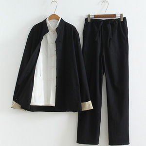 Bộ Quần Áo Tang Truyền Thống Trung Quốc Bộ Đồng Phục Võ Công Thái Cực Quyền Phương Đông Trang Phục Trung Quốc Thường Ngày Tay Ngắn - Product Image 3