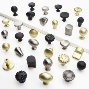 Varios pomos de armario para muebles, tiradores de cocina de aleación de Zinc, tiradores de cajón de oro negro, tiradores de armario, tiradores de armario - Product Image 1