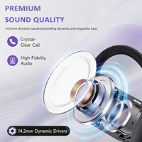 Écouteurs intra-auriculaires YYK-Q16, écouteurs sans fil avec transducteur dynamique de 14,2 mm pour le sport, la course à pied, la salle de sport, l'usage quotidien, personnalisation OEM ODM disponible