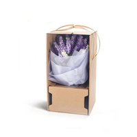 Custom Eco Recycle Bouquet Display Box with Rigid Corrugated Packaging with Side-Opening Lid Sealable Logo for Flower