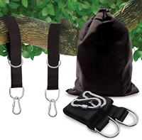 Kit de suspension réglable 2 pièces double couche pour balançoire d'arbre, sangles de suspension robustes pour tractions avec mousquetons et sac de transport