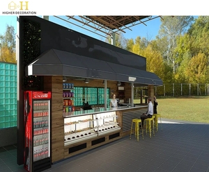 Boutique Kiosque à café Stone Look Comptoir <span class=keywords><strong>de</strong></span> café <span class=keywords><strong>de</strong></span> haute qualité Kiosque à café pour centre commercial à vendre - Product Image 4