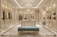 Maison royale française classique entièrement personnalisée, design intérieur élégant blanc, aménagement sur mesure de manoir, projet clé en main