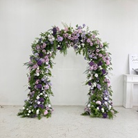 Arche de mariage en métal sur mesure, de haute qualité, durable, écologique, avec des fleurs artificielles pour la décoration de mariage et de fête
