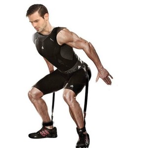 Ensemble de bandes de résistance pour les jambes, en TPR noir, pour l'entraînement et le remodelage corporel - Product Image 1