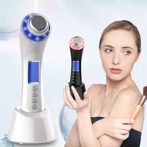 Facial Massager Skin Care Instrument Ultrasonic Facial Machine With Led Light Therapy And Galvanic Face Beauty Device