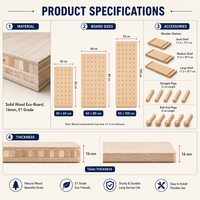 Panneau de rangement mural multifonctionnel en bois sur mesure pour l'organisation de la maison