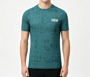 <span class=keywords><strong>Camiseta</strong></span> Deportiva para Hombre de Secado Rápido, Suave, Atlética, con Textura Fruncida, 180g, 100% Poliéster, Manga Corta, Corte Ajustado, Premium para Verano - Product Image 1