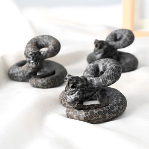 Pietra preziosa naturale scolpita a mano realistica statua di serpente di cristallo udito pietra animale scultura per la decorazione Fengshui - Product Image 1