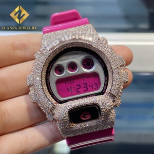 Wuzhou Zuanfa高級ジュエリーIced Out Vvs Moissanite-腕時計バストダウンクロス + ベゼルケース925シルバーメンズ - Product Image 3